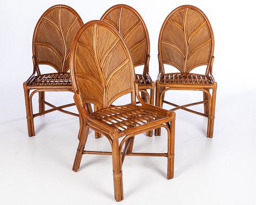 Set of 4 Rattan Side Chairs