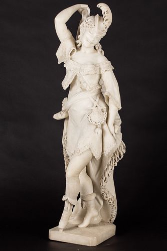 Fortunato Galli (1850-1918), Masquerade, Marble