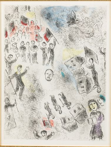Marc Chagall, From Aragon, Etching, 1976