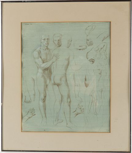 Paul Goadby Stone, Study of Figures, Pencil on Paper