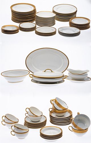 Mixed Gilt-Rimmed Porcelain Dinner Service, 196 pcs