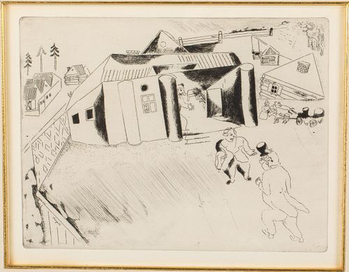 Marc Chagall, La Maison de Sobakevitch, Etching