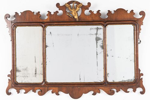 Chippendale Style Mahogany & Giltwood Mirror