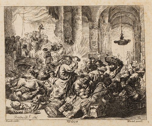 After Rembrandt, Christ Driving the Money Changers