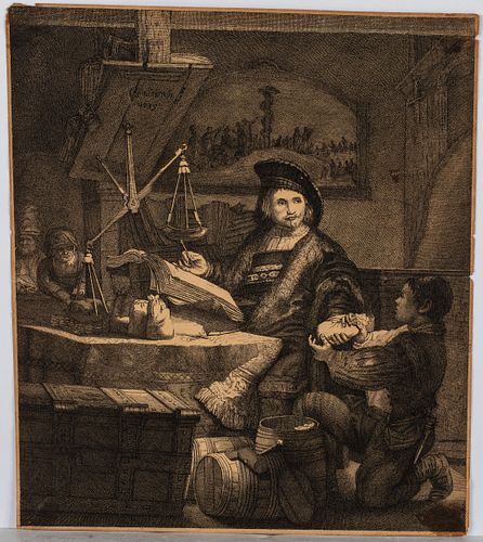 After Rembrandt, Jan Uytenbogaert, The Gold Weigher