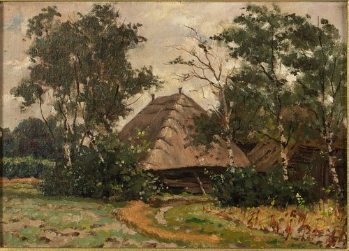 Dutch School, Landscape with Cottage, Oil on Canvas