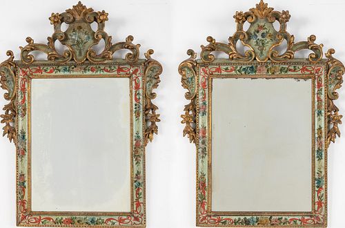 Pair of Italian Painted Mirrors
