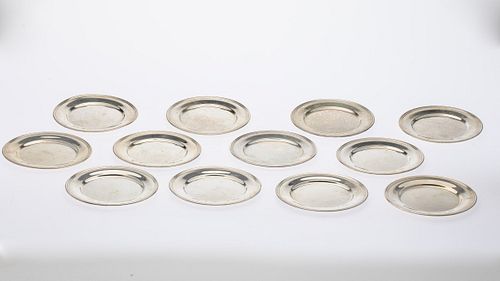 12 Kirk Sterling Silver Butter Plates