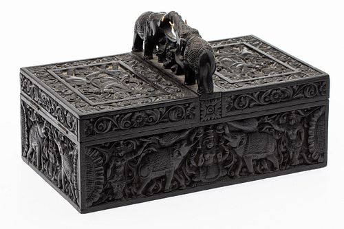 Indian Carved Wood Box