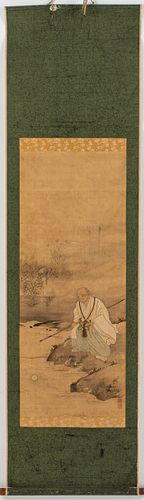 Japanese Painted Silk Scroll