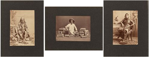 3 Albumen Photos, India, c. 1890 
