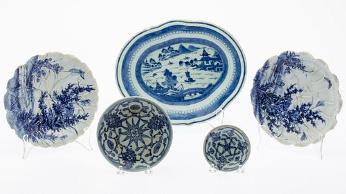 Asian Blue and White Ceramic Articles