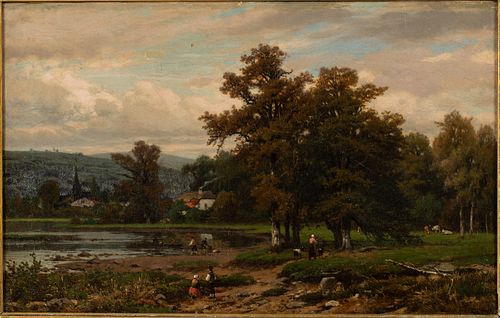 Gustave Van Hoorde (Belgian), Landscape, O/C