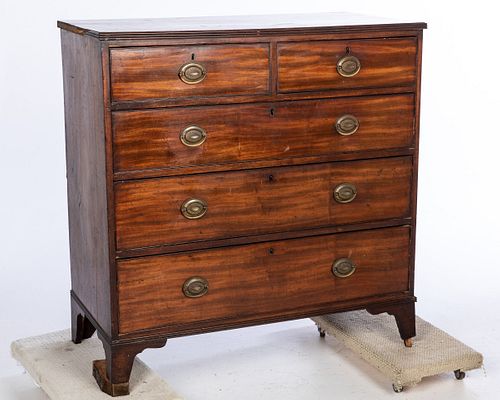 George III Style Mahogany Chest of Drawers, 19th C