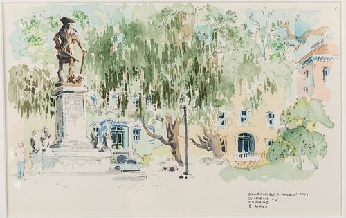 Everett Mayo (NC, b. 1947), Oglethorpe Monument, W/C