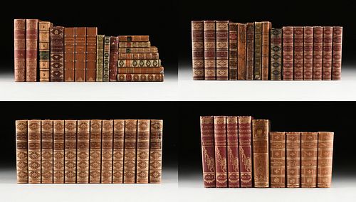 A GROUP OF FIFTY-THREE ANTIQUE HISTORY BOOK TITLES, NAPOLEONIC, SCIENCE AND ENGLISH INTEREST,