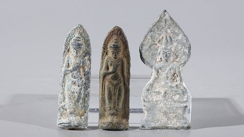 Group of Antique Thai Bronze Votive Tablets