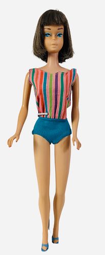 Brunette Long Hair American Girl Barbie. From the Netherlands, doll has butter lips, nail and facial paint good, knee joints work well (three clicks).