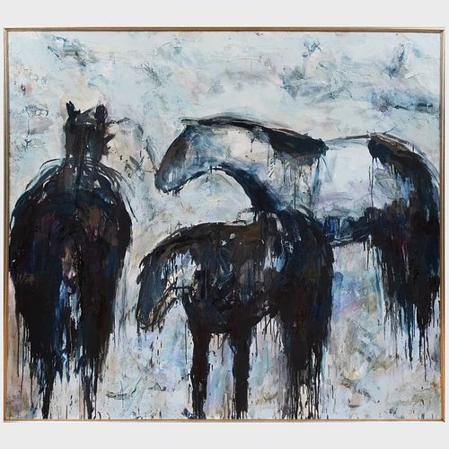 Theodore Waddell (b. 1941): Aspen Horses #2
