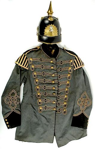 5th Regiment NY National Guard Dress Uniform with Spiked Helmet, ca 1890 