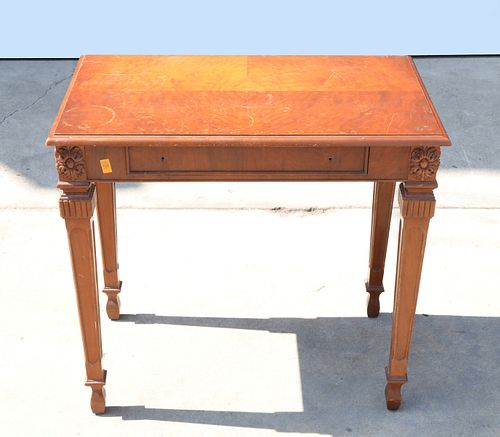 Vintage Carved Wood Side Table