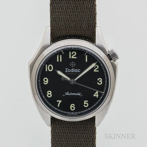 Zodiac Limited Edition Olympus Military Reference Z09705 Wristwatch with Box and Papers