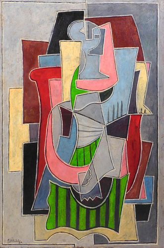 Pablo Picasso, Manner of: Femme Assise dans un Fauteuil