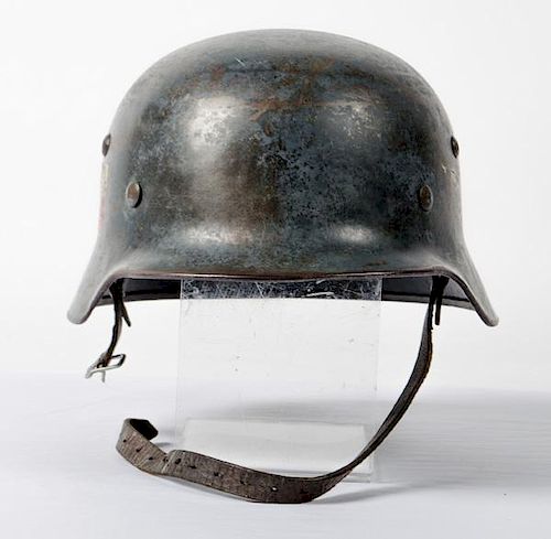 German WWII Luftwaffe M-1935 Double-Decal Helmet 