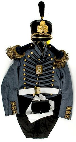 5th Regiment Maryland National Guard Dress Uniform with Shako, ca 1940 
