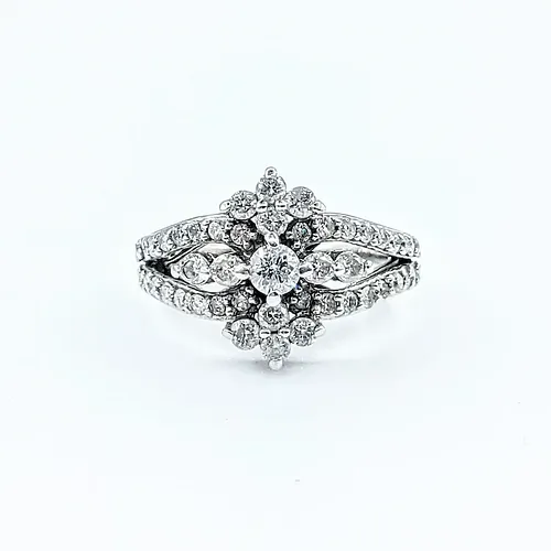 Elegant Diamond & 14K White Gold Dress Ring