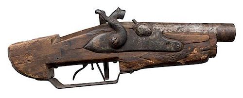 Animal Trap Gun Made from a Percussion Rifle 