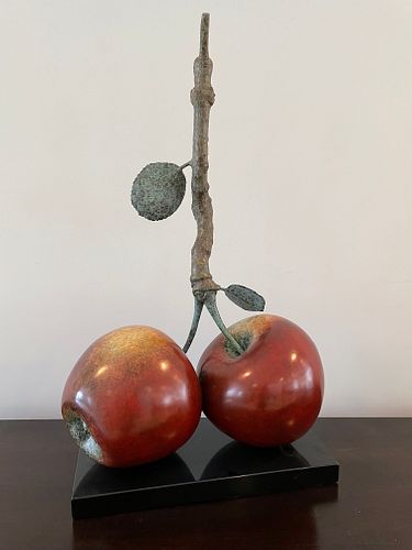 MARC SIJAN Large Cherries on Stem Sculpture 