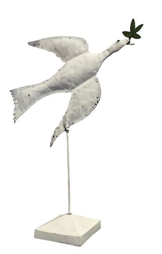 Iron Dove of Peace Weather Vane