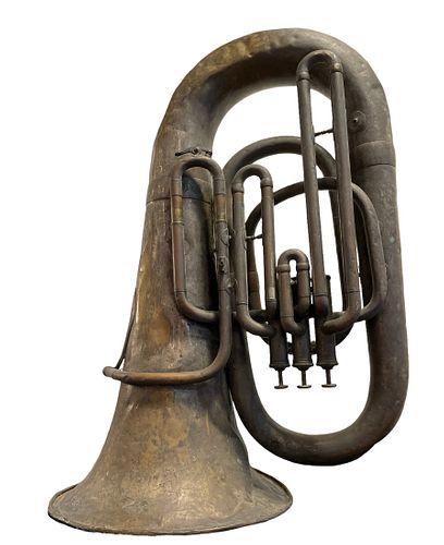 JULES DURAND PARIS Antique Brass Baritone 