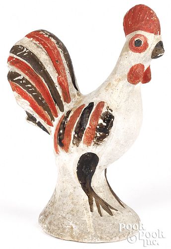 Pennsylvania chalkware rooster, 19th c.