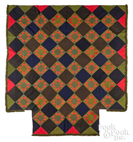 New England star pattern linsey woolsey bedspread