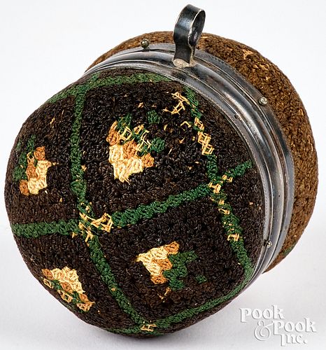 Pennsylvania Queens stitch embroidered pin ball