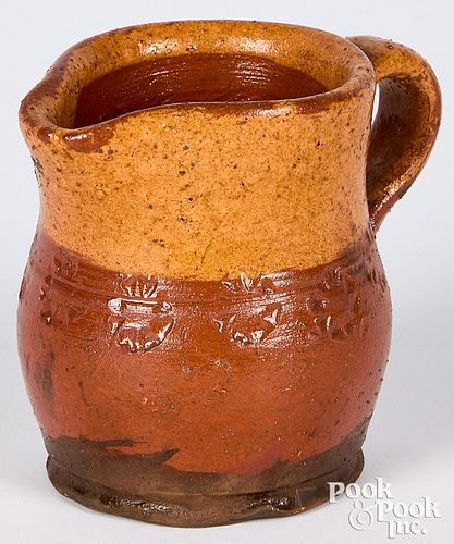 Miniature redware pitcher, early 20th c.
