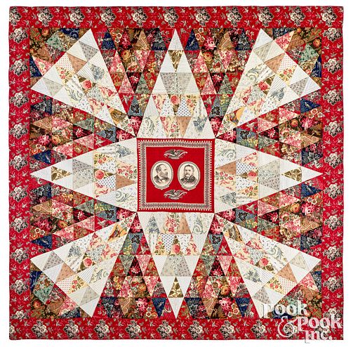 Lancaster, Pennsylvania patriotic pieced quilt