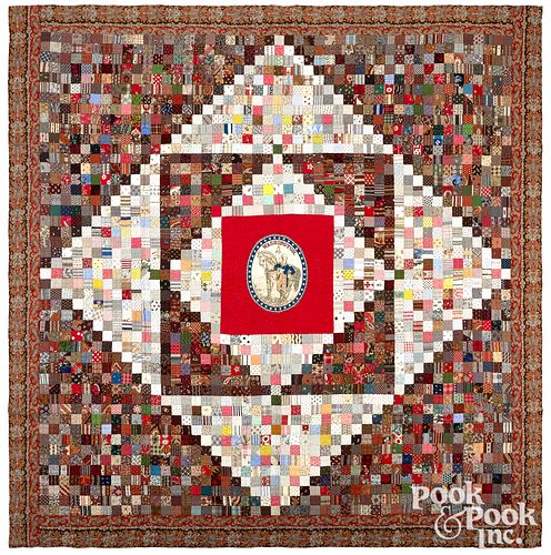Pennsylvania pieced and appliquéd quilt