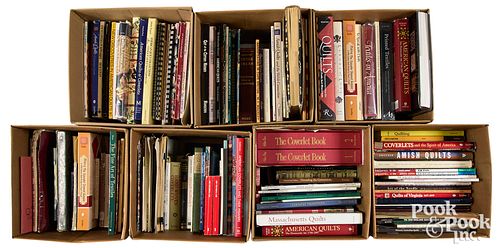 Large group of textile reference books