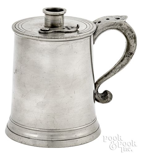 Rare Philadelphia pewter infusion pot, ca. 1805