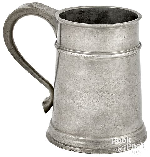 New York City pewter quart mug, ca. 1780
