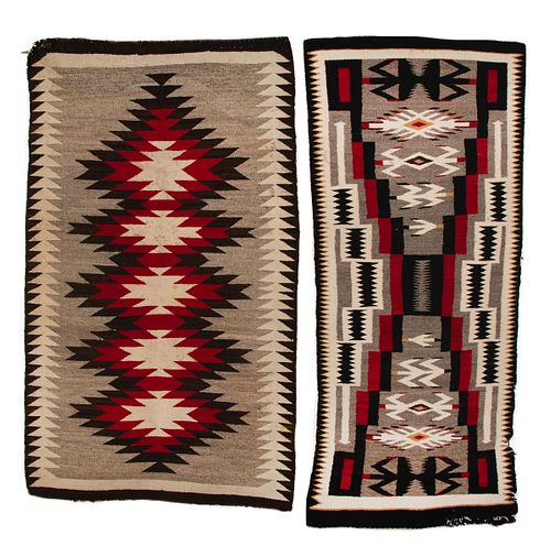 Diné [Navajo], Pair of Textiles, ca. 1940's