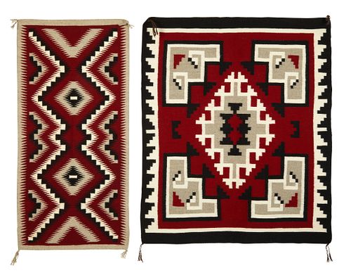 Diné [Navajo], Pair of Textiles, ca. 1970s