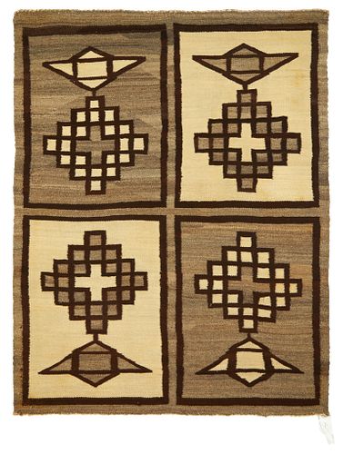 Diné [Navajo], Four in One Rug, ca. 1910