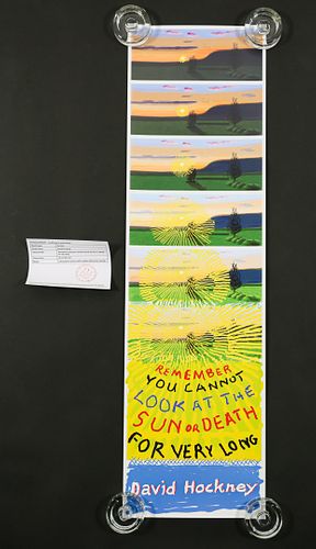 David Hockney Offset Lithograph with Silkscreen