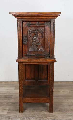 Carved Belgian Renaissance Revival Side Cabinet