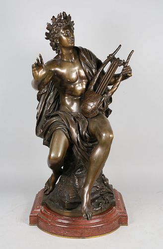 After Mathurin Moreau Bronze, Apollo