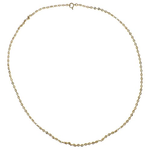 UnoAerre 1960s 18k Gold Marina Link Chain Necklace